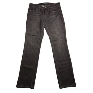 WHBM White House Black Market Jeans Noir Black Denim Size 12 Regular Slim Leg